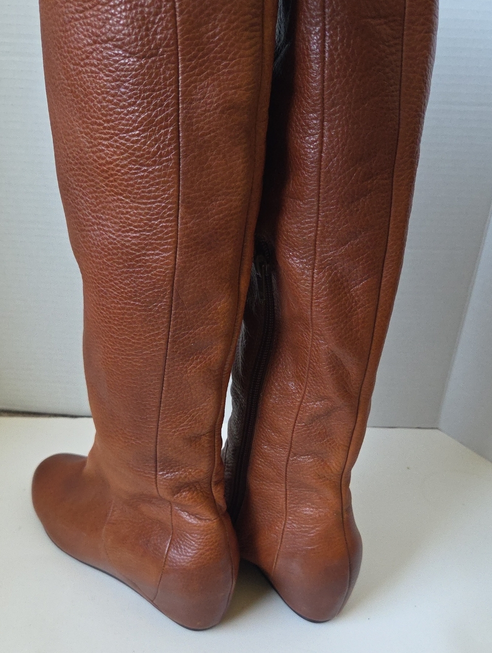 14th & and Union leather hidden wedge tall boots Size 7.5